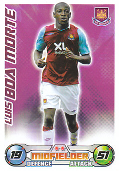 Luis Boa Morte West Ham United 2008/09 Topps Match Attax #329
